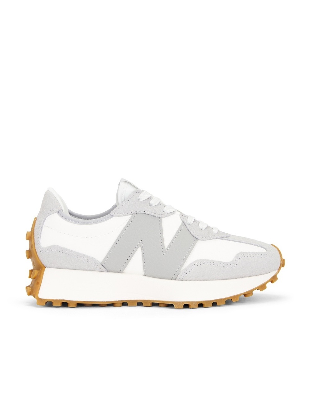 EUC New Balance 327 Turtle Dove Munsell White Grey -10